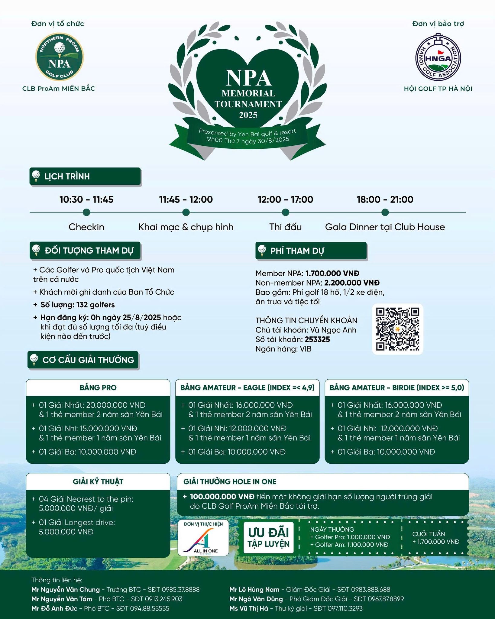 NPA MEMORIAL TOURNAMENT 2025 GIẢI GOLF TRI ÂN – HỘI TỤ TINH HOA GOLF VIỆT