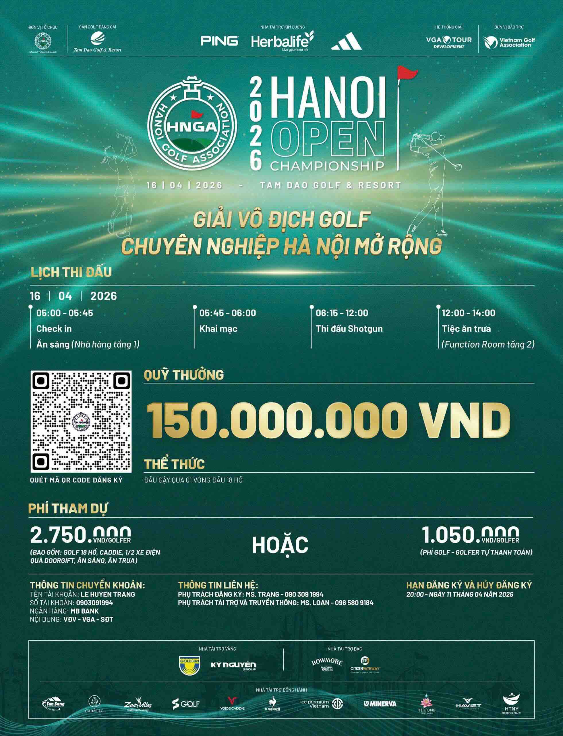 CÔNG BỐ CƠ CẤU GIẢI THƯỞNG GIẢI CHUYÊN NGHIỆP HÀ NỘI MỞ RỘNG 2026